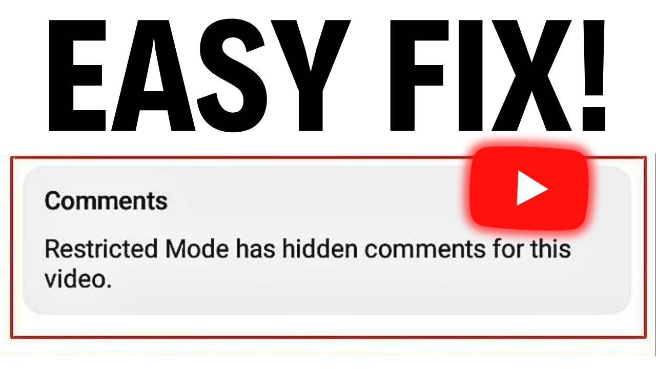 Restricted Mode Has Hidden Comments For This Video. How To Fix YouTube Restricted Mode Has Hidden Comments For This Video