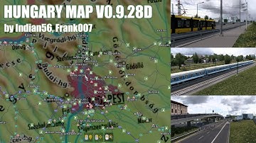 The biggest city Budapest at Hungary Map 0.9.28d in ETS2 1.44