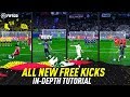 FIFA 20 ALL NEW FREE KICKS TUTORIAL -  TOP SPIN, SIDE SPIN, MIXED SPIN, KNUCKLE BALL FREE KICK!