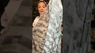 Shannon Luxe Cuddle® Heather Stonewash & Hide Graphite Minky Blanket