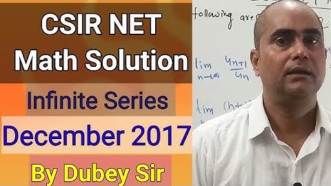 #CSIRNETMathSolution#CSIRNETMathPaper#InfiniteSeries#GATE#IITJAM#NBHM#DkMathTutorial#DubeySir