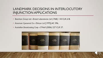 Interlocutory Injunctions Draft