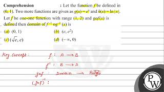 \( \begin{array}{ll}\text { Comprehension } & \text { Let the function } f \text { be defined in...