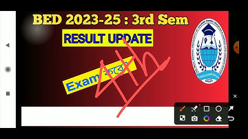 B.ed 3rd Sem result update🔥 /Bsaeu