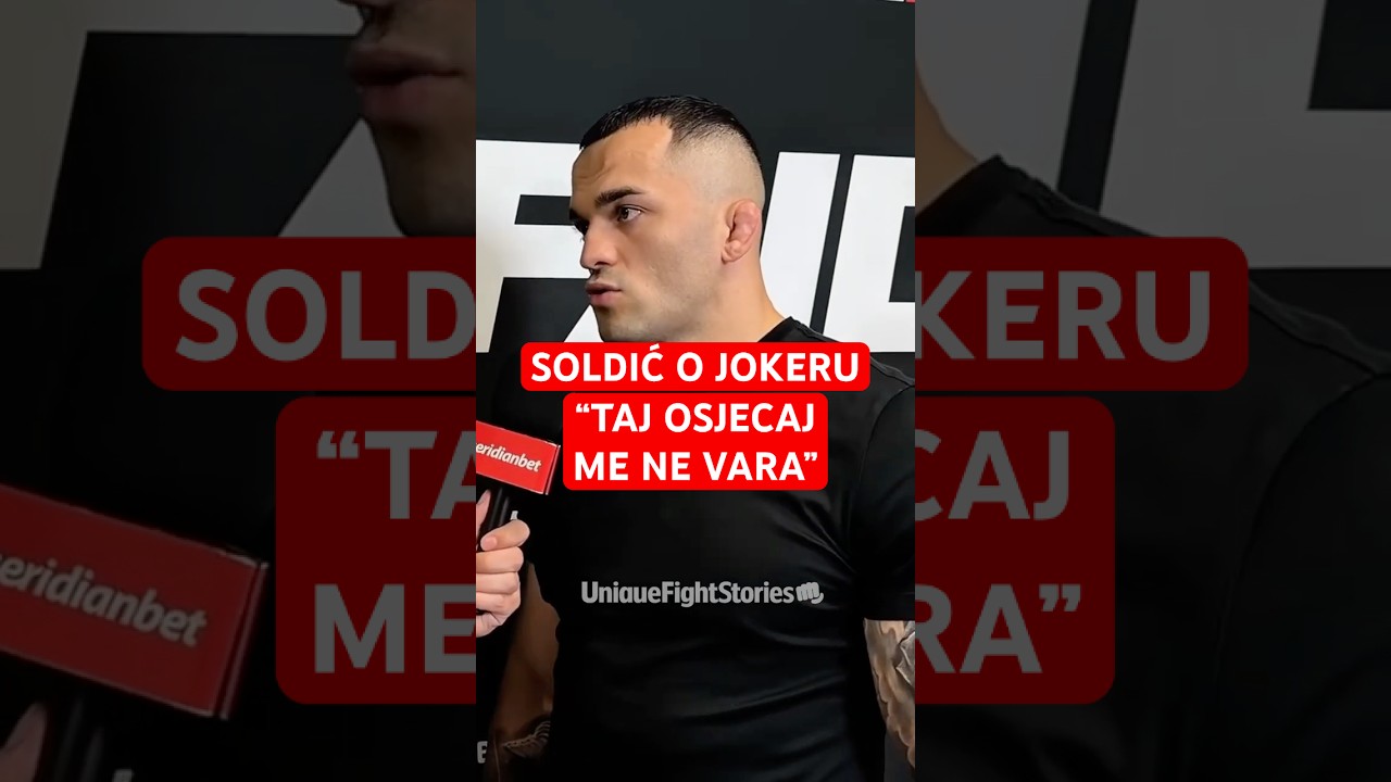 Roberto Soldić o Aleksandru Iliću: "Ima 3 uzastopne pobjede... taj osjećaj me ne vara" #shorts