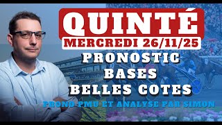 Pronostic Quinté du Mercredi 26/11/2025. Pronostic PMU pour le Quinté du Jour avec Bases et Tocards screenshot 3