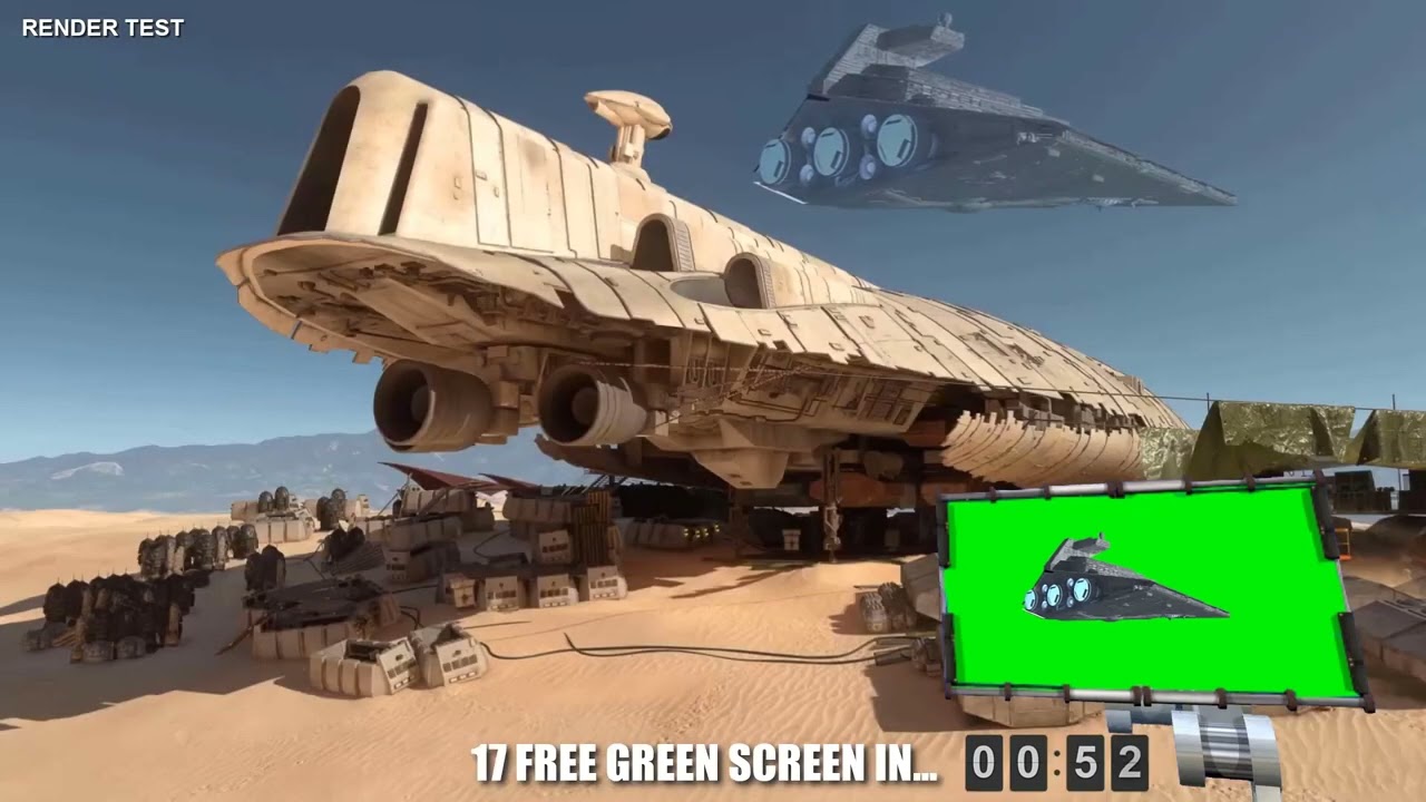 Star Destroyer Hyperspace Star Wars Green Screen 3D 1080p