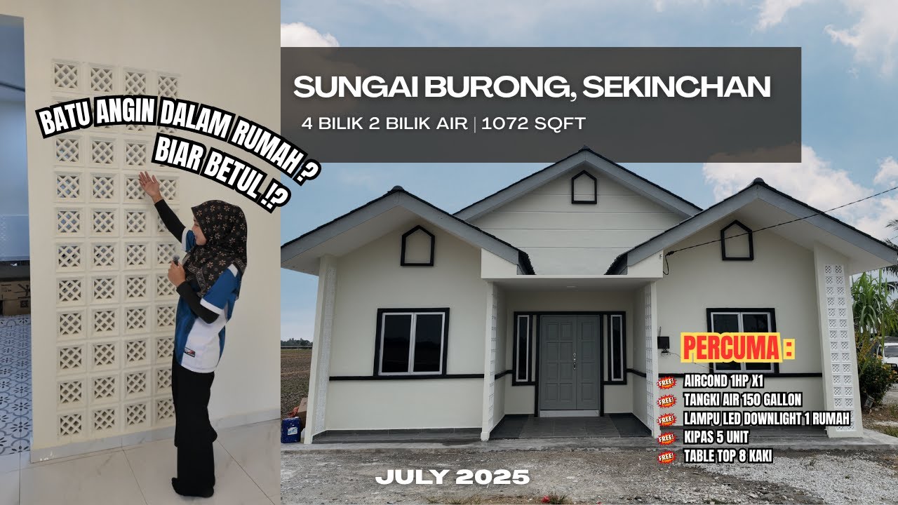 HOUSE TOUR : SG BURONG, SEKINCHAN SELANGOR 4 BILIK 2 BILIK AIR
