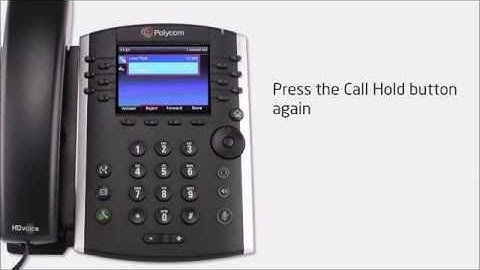 Polycom VVX410 - Placing a call on hold