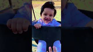 My 6 months baby first time doing swing ☺️#baby #cute #cutebaby #shorts #funny #youtubeshorts #fun