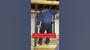 Lally Columns Installed in a Basement to Provide Structural Support for Heavy Safes on First Floor