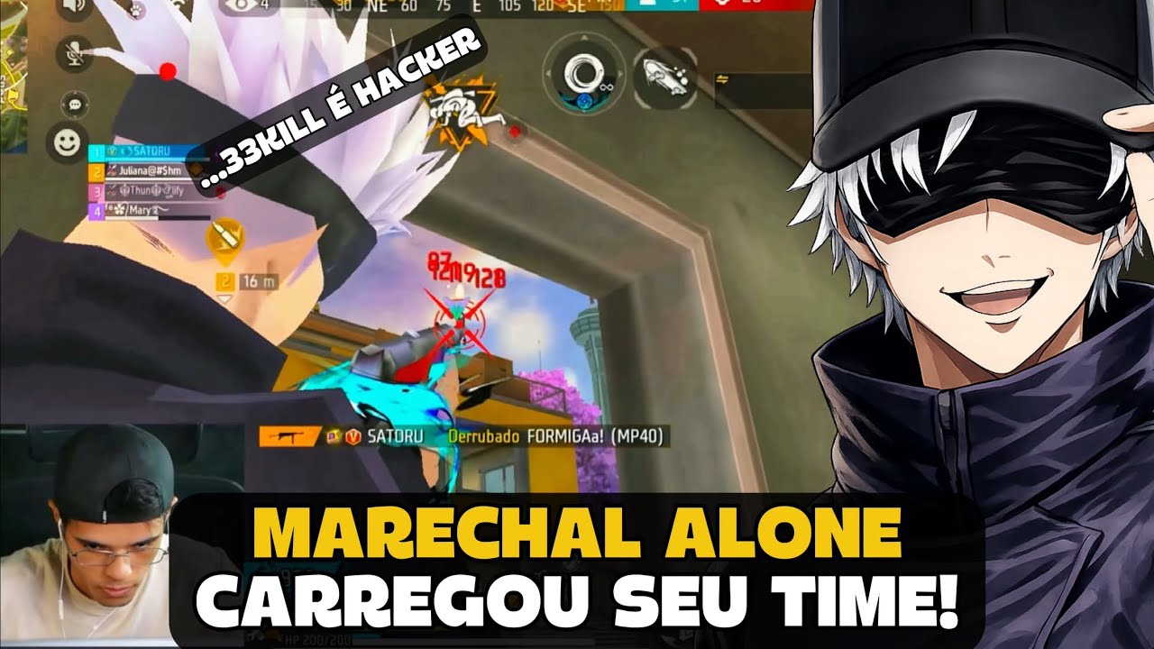 MARECHAL CARREGOU OS ALEATORIOS NA RANK E FEZ 33 KILL!! FREE FIRE - MARECHAL HIGHLIGHTS