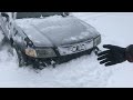 PUSHING older audi  a4 quattro “beyond its limits” in the snow