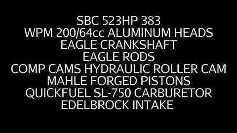 SBC 523HP 383 STROKER ENGINE DYNO RUN FOR JOHN CAMPBELL BY WHITE PERFORMANCE AND MACHINE