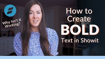 How to make text bold in Showit