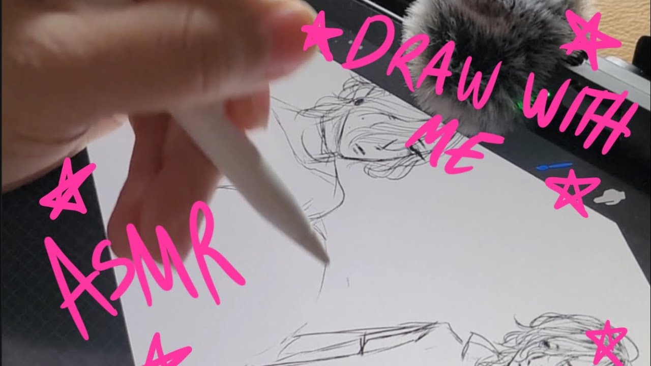 ASMR | Draw with me on my iPad Pro Procreate NO TALKING - YouTube