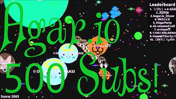 Agar.io 500 subscriber special // Tricksplit - Popsplit montage!