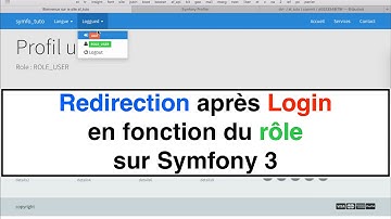 Tutoriel 18 Redirection après login en fonction du rôle en mémoire sur Symfony 3