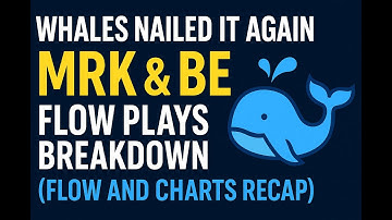 Whales Nailed It Again — MRK & BE Flow Plays Breakdown (Flow and Charts Recap)