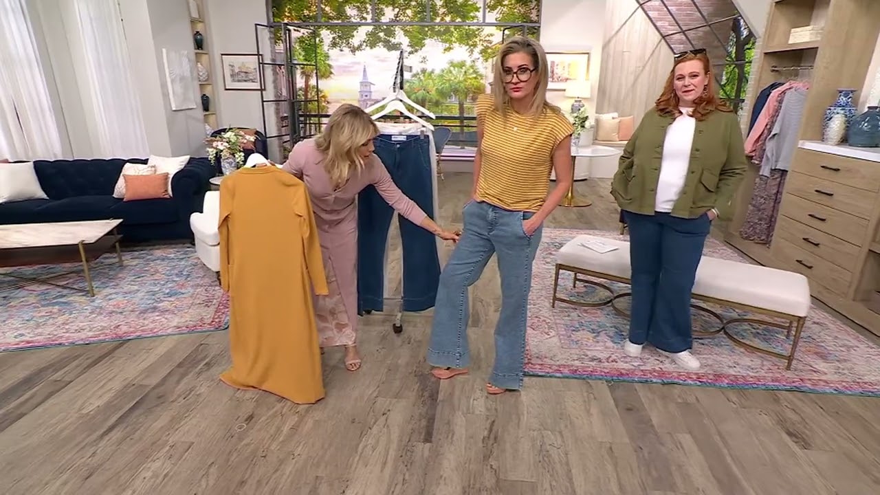 Me by Jennie Garth Full Length Flare Jeans on QVC