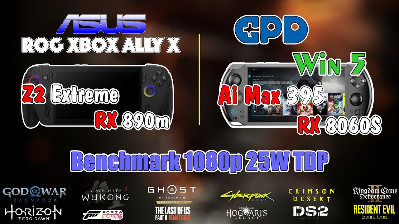 Z2 Extreme Vs Ai Max 395 | GPD Win 5 Vs Xbox Ally X | RX 8060S Vs