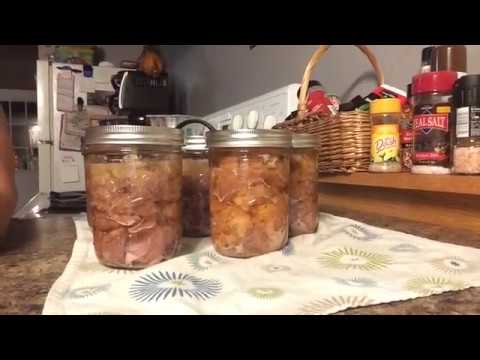 Cold pack canning pork