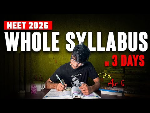 ONLY WAY to Revise WHOLE SYLLABUS before NEET 2026 ‼️ - YouTube