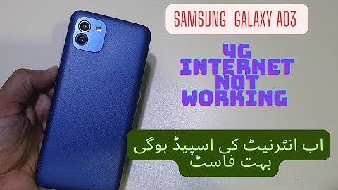 Samsung A03 4G internet Setting | Slow Data Solution Increase speed