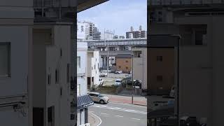 姫路モノレール跡と新幹線 (山陽電車の車窓から)　Abandoned Monorail Track and Shinkansen (From Window of Sanyo Railway)