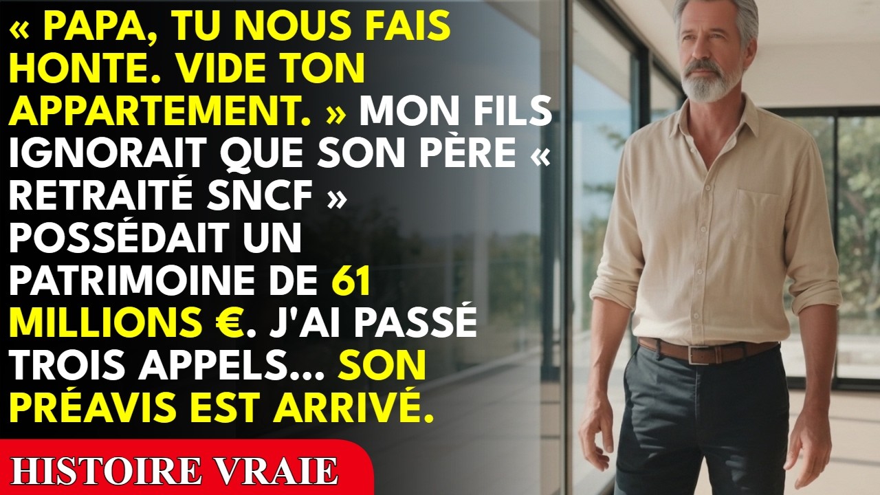 « Papa, vous avez 30 jours pour vider vos affaires de notre appartement. » Mon fils m’a dit ça devant son beau-père, avec ce sourire en coin qu’il a depuis qu’il gagne 180 000 euros par an. Lui et...