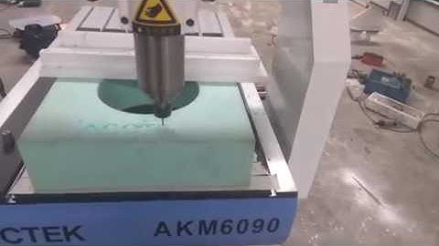 AccTek 6090 mini cnc router machine engraving and cutting for sponge/foam