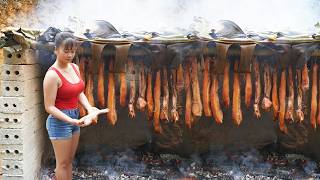 [REWIND TIMELAPSE] Process For Making Smoked Fish And Smoked Pork -Go To Market Sell