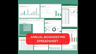 Annual Book Keeping Spreadsheet Demo | Business Account in Excel | Business Accounting Google Sheets