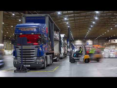 Palletline Hub Night Operation Timelapse - video from Palletline