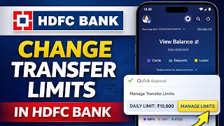 HDFC Net Banking Se Transfer Limit Change Kare 2 Minute Me 