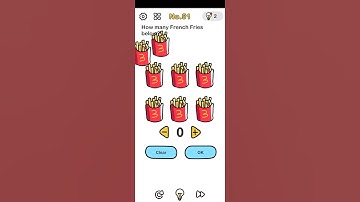 Brain Out Game Level 51 How many french fries below? Gameplay Solution Walkthrough