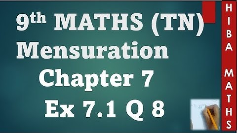 9th maths chapter 7 exercise 7.1 question 8 TN Samacheer hiba maths