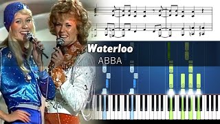 ABBA - Waterloo - Accurate Piano Tutorial with Sheet Music