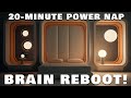 20 Minute BRAIN REBOOT - Power Nap Binaural Beats Session (With 15 Min Sleep Onset Segment)