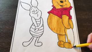 Winnie the Pooh and Piglet Coloring Page