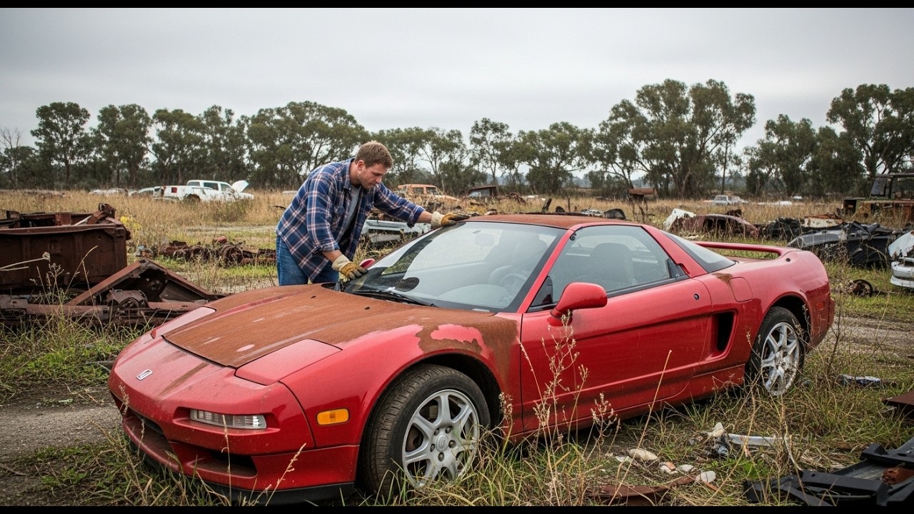 Reviving a 1990 Honda NSX Discovered in an Abandoned Scrap Yard