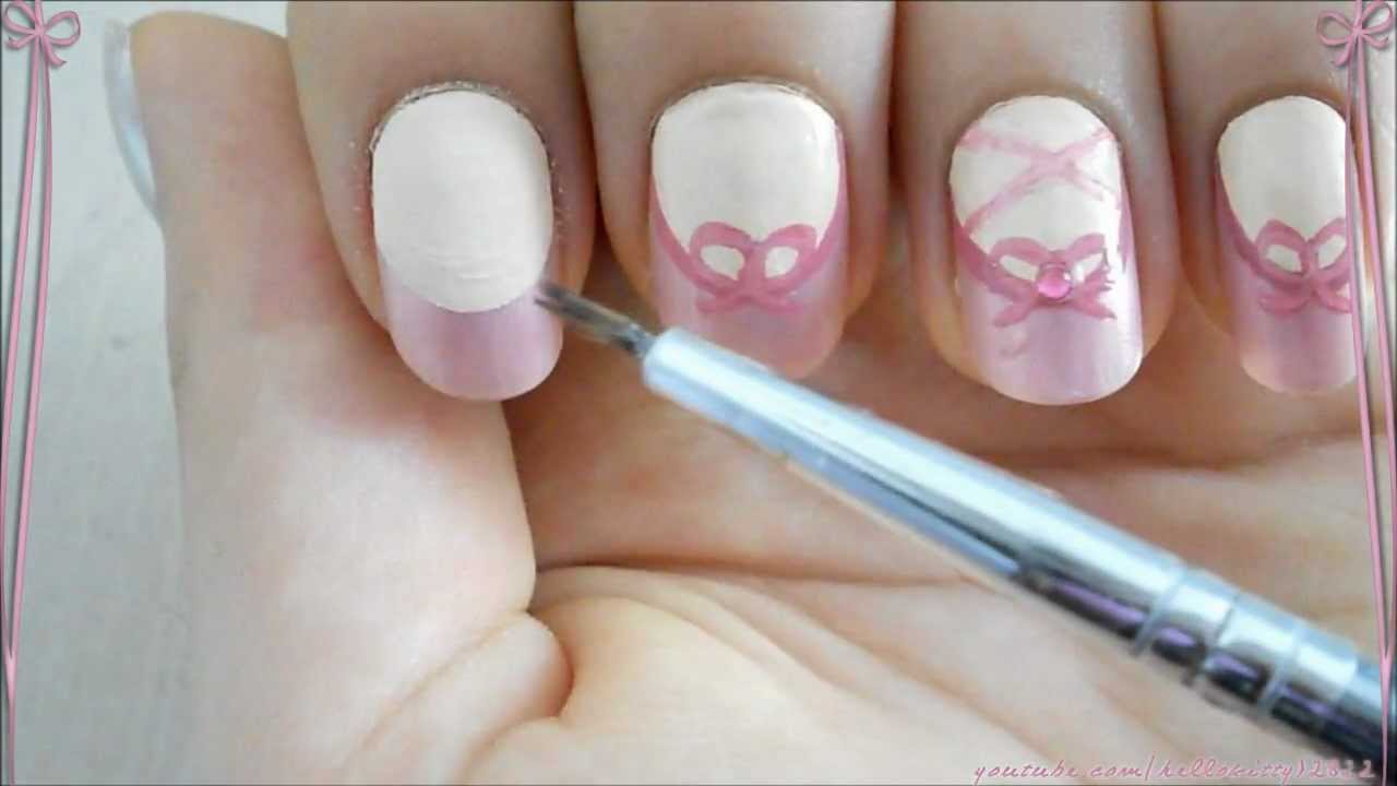 1. Ballet Slipper Nail Art Tutorial - wide 7