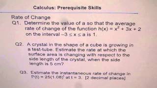 Rate of Change Practice Worksheet