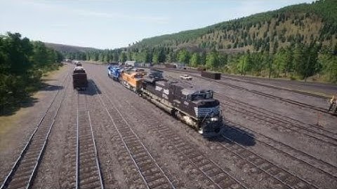 Train Sim World 3 8098/bnsf to siding to pick up a manifest train to south fork