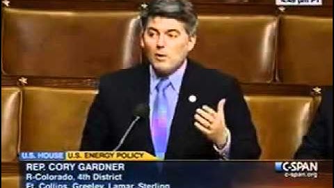 Rep. Gardner speaks on the benefits of the Keystone XL Pipeline 1/17/12
