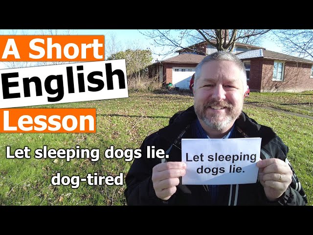 O que significa let sleeping dogs lie? - Pergunta sobre a Inglês (EUA)