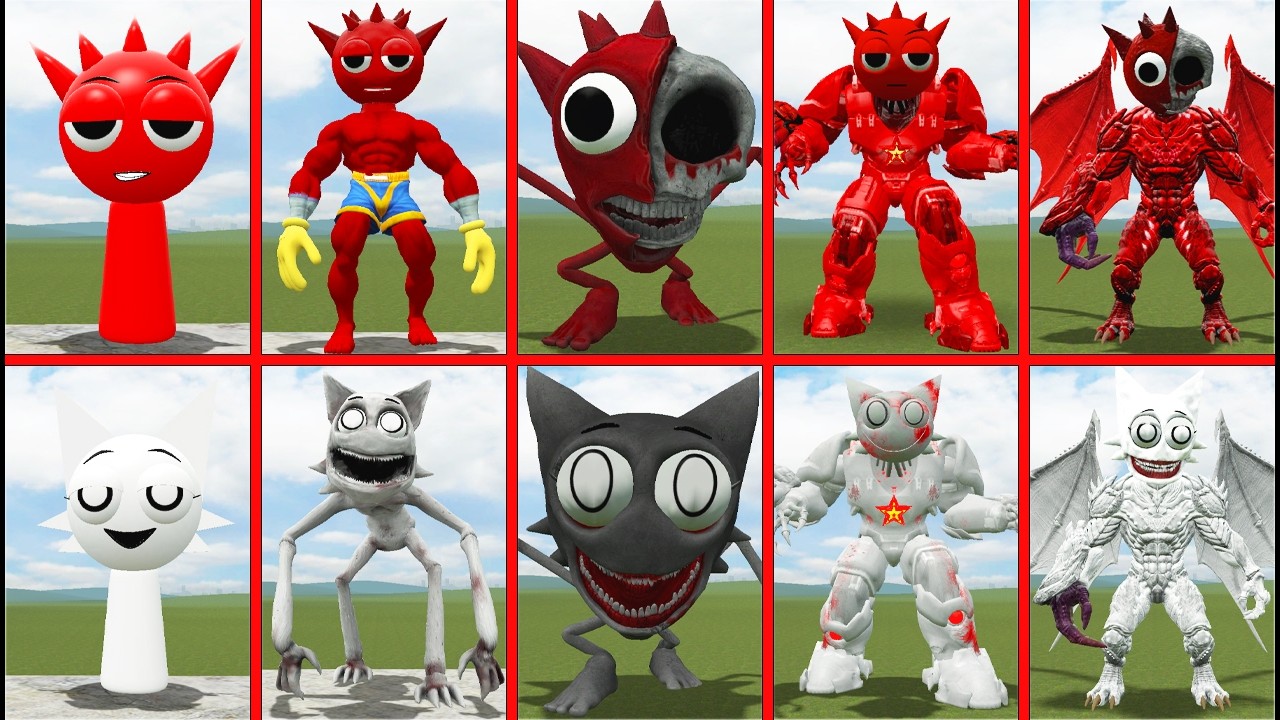 Sprunki Raddy Parents SIZE COMPARISION ALL RADDY SPRUNKI FAMILY VS ALL WENDA SPRUNKI PHASES 1 ...