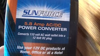 Sun Force Power Converter 120v to 12v Review