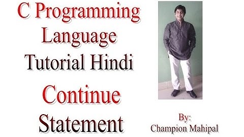 C Programming  Language Tutorial in Hindi 28 Continue Statement