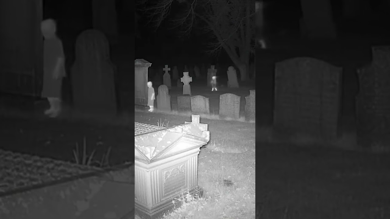 Ghost Children Dancing in Cemetery